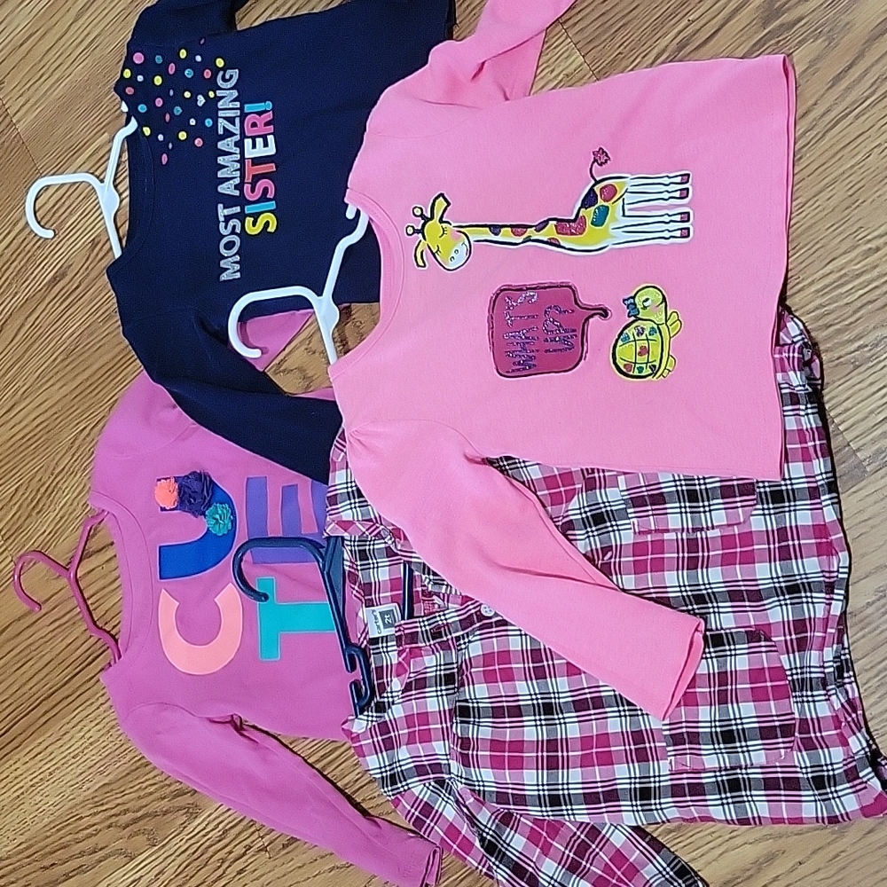 Lot of 4 long sleeve shirts girls 2T